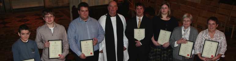 Presentation of Certificates in Church Music in Christ Church Catherdral